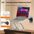 360-degree Rotating Aluminum Alloy Laptop Stand