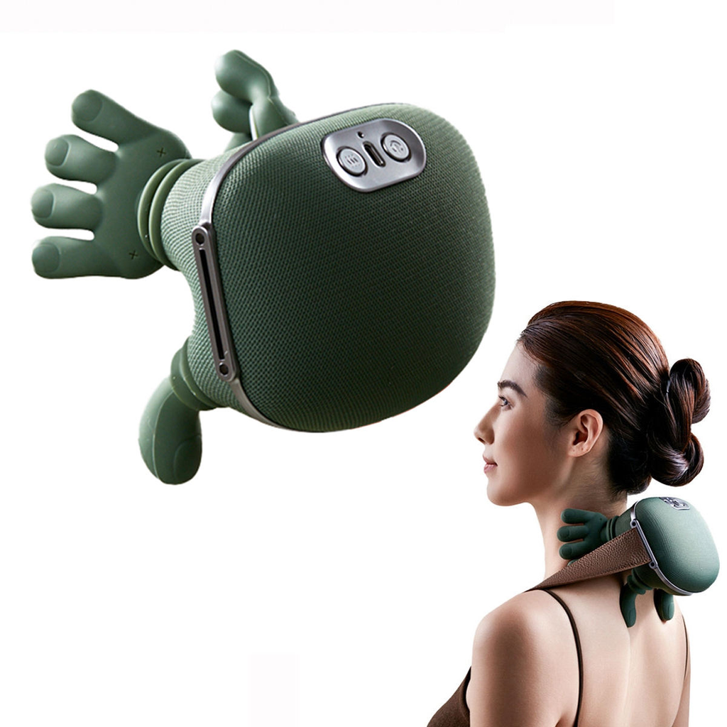 Smart Electric Neck & Shoulder Massager with 3D Kneading and Heat Therapy